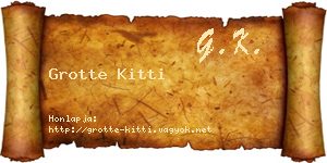 Grotte Kitti névjegykártya