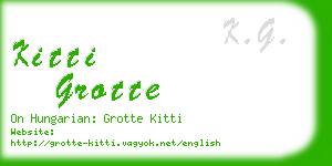 kitti grotte business card